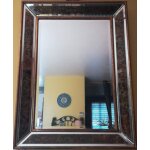 Miroir annes 50 art dco pare - close verre eglomis dcor fleurs