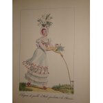 Modes et costumes d'autrefois - chapeau de paille d'italie. pardessus a la chinoise