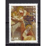 Monaco 2012 : la nativit� : marie, joseph, j�sus dans la cr�che - timbre neuf * *