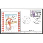 Monaco - enveloppe premier jour d'emission - jeux olympiques d'hiver a calgary, ski de fond / 1988 Monaco - enveloppe premier jour d'emission - jeux olympiques d'hiver a calgary, ski de fond / 1988