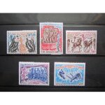Monaco. timbres n 1167 a 1171 (1978). 5eme festival international du cirque de monte - carlo