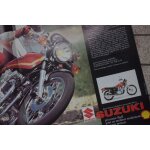 Moto suzuki gs 750 / gs750 - triumph t140 bonneville - double page poster de 1978 environ