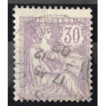 Mouchon 1902 (retouch� cartouche ecusson) 30c violet (tr�s joli n 128) obl - france ann�e 1902 - brn83 ...
