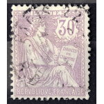 Mouchon 1902 (retouch� cartouche ecusson) 30c violet (joli n 128) obl a tout petit prix - france ann�e ...