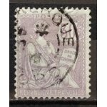 Mouchon retouch� (cartouche ecusson) 30c violet (tr�s joli n 128) obl - cote 20, 00� - france ann�e 1902 ...