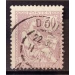 Mouchon retouch (cartouche ecusson) 30c violet (trs joli n 128) obl - cote 20, 00 - france anne ...