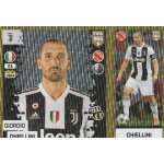 N 225 - stickers image panini vignette - foot fifa 365 2019 - chiellini