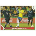 N 431 - stickers image vignette - panini foot - fifa 365 2021 - brazil / mexico 2 - 1 - the golden world ...