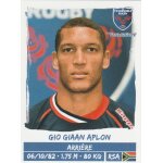 N144 - stickers image panini rugby 2016 / 2017 - gio giaan aplon - grenoble