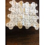Napperon coton crochet blanc ancien vintage Napperon coton crochet blanc ancien vintage