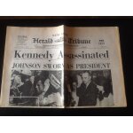 New york herald tribune - saturday, november 23 1963 - kennedy assassinated - johnson sworn as president ...
