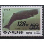 North korea coree du nord 2006 mi. 5100 surcharge �berdruck overprint faune fauna marine whale wal baleine ...