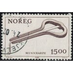 Norv�ge 1982 oblit�r� used munnharpe instrument musical harpe buccale y&t no 820 su