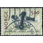 Norvge 1985 oblitr used sextant et carte hydrographique y&t no 893 su