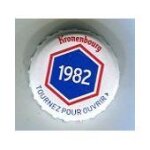 Nouvelle capsule bi�re kronenbourg 1982