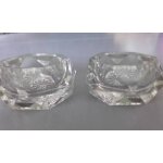 Paire de salerons ou bougeoirs cristal vintage Paire de salerons ou bougeoirs cristal vintage