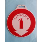 Panneau avertissement  extincteur  17 cm