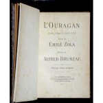Partition / score bruneau zola l'ouragan piano & chant choudens 1901 tbe