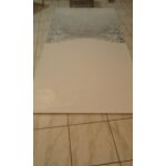 Paysage neigeux : sapin et neige. 2 m 40 de hauteur x 1 m 30 de largeur.