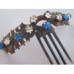 Peigne en corne fantaisie avec perles vintage Peigne en corne fantaisie avec perles vintage