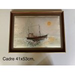 Peinture sur soie encadr�