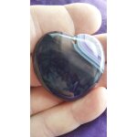 Pendentif agate, coeur violet et noir. 4 cm. magnifique pierre unique, une des plus belles de ma collection. ...