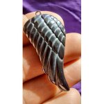 Pendentif aile d'ange en h�matite. taille 5 cm. magnifique design, un des plus beaux pendentifs de ma ...