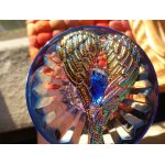 Pendentif ailes d'ange en laiton - 7 cm. reflets mtalliss, bleu, jaune et violet. lot 2644