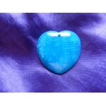 Pendentif coeur en agate. bleu avec veines de dragon. 4. 1 cm. magnifique pierre aux couleurs somptueuses, ...