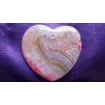 Pendentif coeur en agate rose avec veines de dragon. 4. 5 cm sur 4. 4 cm. une des plus belles pierres ...