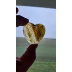 Pendentif coeur en agate. vert et transparent avec veines de dragon. 4. 8 cm. magnifique pierre aux couleurs ...