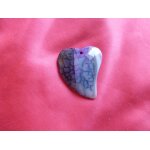 Pendentif coeur en agate. violet avec veines de dragon. 5. 5 cm. superbe pierre a la belle transparence ...