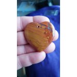Pendentif coeur en jaspe marron. 4. 5 cm. magnifique pierre aux couleurs harmonieuses, une des plus belles ...
