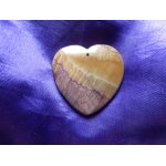Pendentif coeur en jaspe. marron. 4. 4 cm. magnifique pierre aux couleurs harmonieuses, une des plus ...