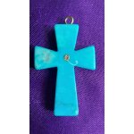 Pendentif croix de jésus en turquoise bleue . 3. 6 cm. magnifique pierre aux couleurs harmonieuses, une ... Pendentif croix de jésus en turquoise bleue . 3. 6 cm. magnifique pierre aux couleurs harmonieuses, une ...