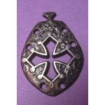 Pendentif / m�daille pour collier, ou autre   a tresser   - acier