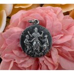 Pendentif medaille confidimus sainte trinite jesus christ