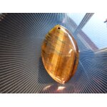 Pendentif ovale en oeil de tigre - marron et noir. 5 cm. magnifique pierre aux couleurs a reflets. l'oeil ...