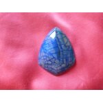 Pendentif pointe de flche en agate. bleu et blanc avec veines de dragon. 4. 8 cm. magnifique pierre ...