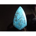 Pendentif pointe de fl�che en larvikite, bleu et noir - 5 cm. magnifique pierre aux couleurs harmonieuses. ...