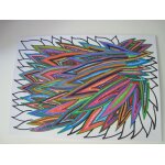 Petit tableau signe par artiste esprit ethnique art contemporain abstrait brut Petit tableau signe par artiste esprit ethnique art contemporain abstrait brut