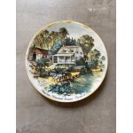 Petite assiette d�co vintage currier & ives