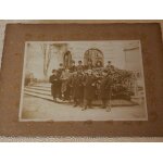 Photo ancienne personnages chapeau haut de forme