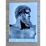 Photo statue en bronze de poseidon (ou zeus). 460 av j. c. faon carte postale. photo hannibal. noir ...