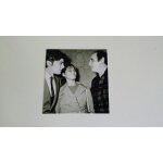 Photo tirage numerique brillant leo ferre et alain delon 8, 5 x 8, 5 cm
