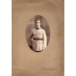 Photo vintage de militaire en medaillon - lieu - personnage - date - inconnus - studio j. dorsand - chateaurox ...