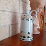 Pichet artisanal ancien en fa�ence proven�ale * motif floral