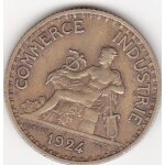 Pi�ce 1 frc domard cdc de 1924 (4 ouvert)