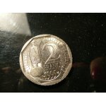 Pice de 2 francs en nickel:pasteur, signe p rodier.