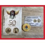 Pi�ce de monnaie 50ans anniversaire gold collection figurine goldorak goldrake actarus grendizer paris ...